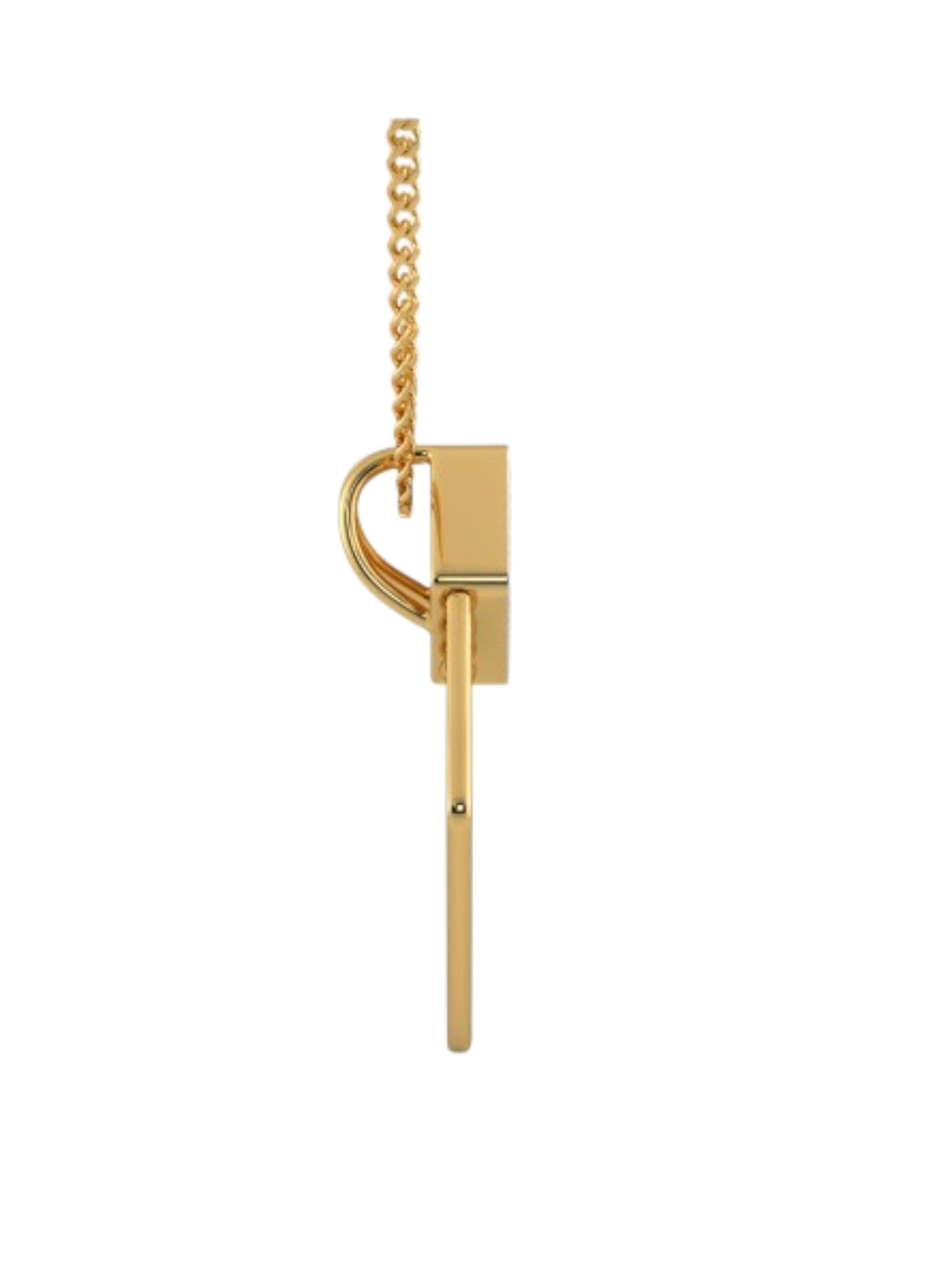 925 Sterling Silver Elegant Design CZ Stones Gold Plated Pendant With Chain For Women By Kesardeep